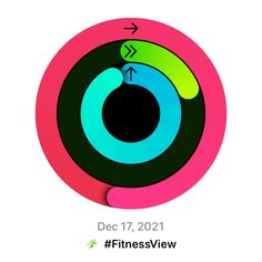 the logo for fitness view shows an arrow pointing up to two circles with arrows in them