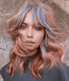 Color Block Hair, Modern Shag Haircut, Money Piece, Haircuts For Wavy Hair, Shag Hairstyles, Shag Haircut, Medium Hair Cuts