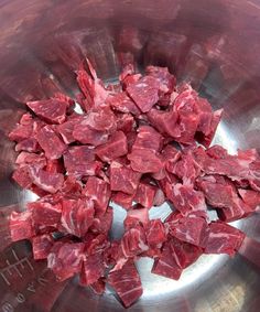 raw meat in a bowl ready to be cooked