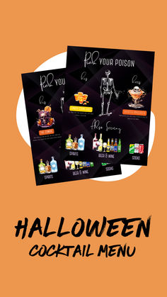 Take your spooky to the next level with our Pick Your Poison Menu with his and hers signature drink choices.  Perfect for your Halloween Party.