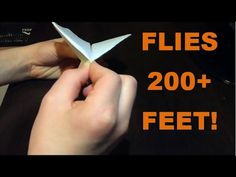 someone is making a paper airplane that flies 200 feet