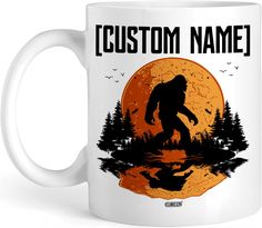 PRICES MAY VARY. PERSONALIZED WHITE BIGFOOT COFFEE TRAVEL MUG - Please click CUSTOMIZE NOW and surprise your family and friends on the next holiday with bigfoot lovers gifts, bigfoot mug funny, bigfoot coffee mugs. Imagine their astonishment when they get this bigfoot gifts for men, the fashionable and lovely gift they will never forget! CUSTOMIZED BIGFOOT MUGS COFFEE FOR ADULTS - We are proud of the high quality of our funny bigfoot coffee mug. Bigfoot coffee travel mug is made of durable ceram Drawing Cup, Bigfoot Gifts, Hot Chocolate Cocoa, Funny Bigfoot, Bigfoot Humor, Picnic Decorations, Coffee Travel Mug, Hocking Hills, Gifts For Children