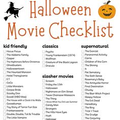 the halloween movie checklist for kids