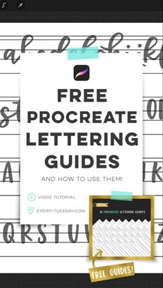 the free procreate lettering guide and how to use them