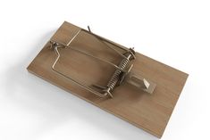 a mousetrap with a piece of metal attached to it