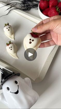 5.9K views · 37K reactions | Chocolate Covered Strawberry Ghosts👻

Another easy and fun Halloween Treat for spooky season!

My kids love strawberries (chocolate-dipped strawberries even more) and spooky season so these are always a big hit!

These would be great for a Halloween Treat or to add to a Halloween charcuterie!

Check out my other Easy Halloween Treats for more inspo for Halloween or for components to build an easy Halloween charcuterie!

I think these would be fun to try with other fruits, which fruit would you spookify?

#halloweentreats #halloweenideas #halloweeninspiration #halloweenfood #halloweencharcuterieboard #halloweenpartyideas #halloweensnacks

Easy Halloween treat, easy Halloween treats, Halloween snacks, Halloween food, Halloween party, Halloween charcuterie, Hallo Chocolate Covered Strawberry Ghosts, Ghost Chocolate Covered Strawberries, Food Halloween Party, Strawberry Ghosts, Halloween Strawberry, Halloween Charcuterie, Strawberry Treats, Strawberries Chocolate