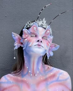 Fairy Special Effects Makeup, Fairy Fx Makeup, Sfx Fairy Makeup, Makeup Art Inspiration, Fey Makeup Looks, Sfx Character Makeup, Butterfly Sfx Makeup, Prostethics Makeup, Creature Makeup Looks