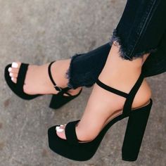 Ankle Strap Chunky Heels, Prom Heels, Be My Baby, Prom Shoes, Fashion Heels, Fashion High Heels