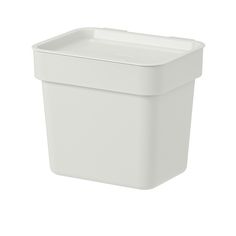 a white plastic container on a white background