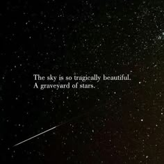 the sky is so fragilely beautiful a graveyard of stars