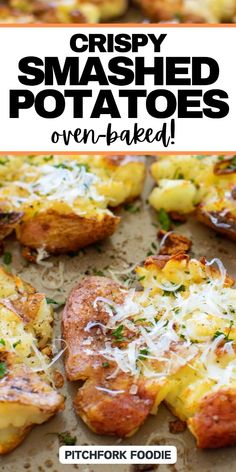 crispy smashed potatoes are an easy and delicious appetizer that is ready in under 30 minutes