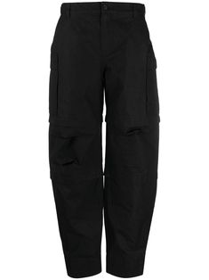 black cotton belt loops front button and zip fastening detachable legs two side cargo pockets two side inset pockets ankle-length Nyc Wardrobe, Black Cargos, Virgo Rising, Black Batman, Wardrobe Nyc, Cotton Cargo Pants, Black Cargo Pants, Sweatpants Shorts, Katniss Everdeen