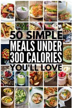 Meals Under 300 Calories, Filling Meals, 300 Calorie Meals, Lunch And Dinner Recipes, Under 300 Calories, Healthy Low Calorie Meals, Healthy Low Carb, Low Calorie Dinners, Calorie Meal Plan