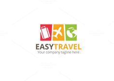 the easy travel logo is designed to look like an airplane