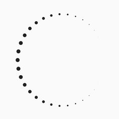 a black and white photo with dots in the shape of a circle on a white background