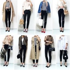 Japan Outfits, 일본 패션, Japan Outfit, Style Hijab, Clothes And Shoes, Fall Capsule Wardrobe, Fashion Capsule, Wardrobe Style, 가을 패션