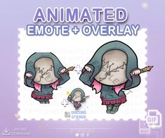 an animated emote and overlay with the caption's added to it