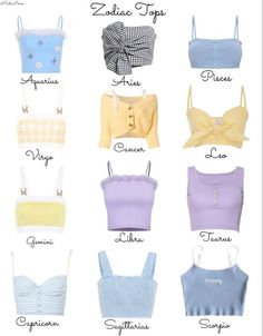 the different types of bras are shown in this image, with names below them