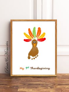 a thanksgiving card with an image of a turkey in the shape of a moose's head