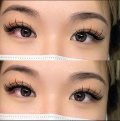 Wide Set Eye Lashes, Fake Lashes For Asian Eyes, Manhwa Lashes Extension, Eyelash Extension Asian Eyes, Hybrid Lash Extensions Asian Eyes, Asian Lashes Extensions, Lash Extensions Styles Asian Eyes, Asian Lash Extensions Styles, Lashes On Asian Eyes