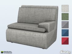 an image of a couch that is in different colors and sizes, with the seat up