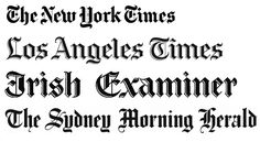 the new york times, los angeles times, irish examiner and the story morning herald