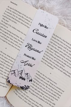 an open bookmark with the words faith like, craziness love like, magic like and protect like on it