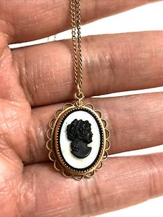 VTG Victorian Carved Shelled Cameo Necklace Signed AMCO 14k GF Classic Elegance  | eBay