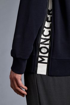 Night Blue Side Zipper Sweatshirt - Sweatshirts for Men | Moncler NO Zipper Sweatshirt, Sweatshirt Zipper, Night Blue, Official Store, Side Zipper, New Arrivals, Online Shopping, Highlights, Online Store