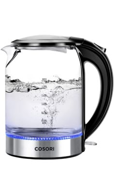 an electric kettle with water in it