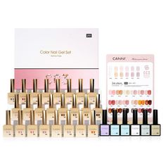 PRICES MAY VARY. ❤30Pcs HEMA FREE FORMULA GEL NAIL POLISH SET: CANNI gel nail polish is specially formulated and does not contain HEMA, ensuring a safer and healthier nail care experience. ❤30+DAYS LONG LASTING: CANNI insist on selling Good consistency gel polish, it's not thick or gloopy , goes on pretty smoothly. With proper application, the series of White Black Red gel nail polish set is long lasting at least 30+days and not have any issues with chipping or peeling off. ❤UNIQUE DESIGN COLOR Color French Manicure, Pink Gel Polish, Nail French, Gel Nails French, Red Gel Nails, Gel Set, Nail Art Salon, Pink Gel, Perfect Manicure