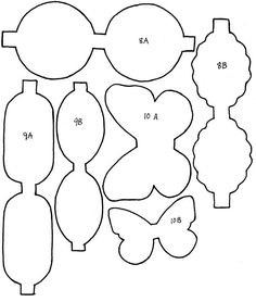 an image of paper cut out shapes for the shape of hearts and flowers, with numbers on