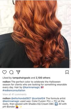 Ginger Copper Hair Formula, Redken Color Fusion Copper Formulas, Red Hair Color Formulas, Redken Copper Hair Formulas, Hair Theory, Color Formulations, Redken Formulas, Hair Formulas, Emo Hairstyles