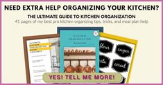 the ultimate guide to organizing your kitchen is now available for purchase in stores and online