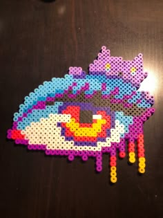 a piece of art made out of perler beads