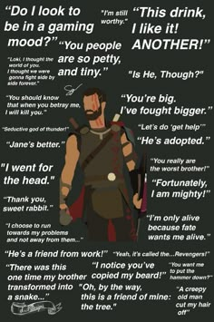 an image of a man in armor with words above him