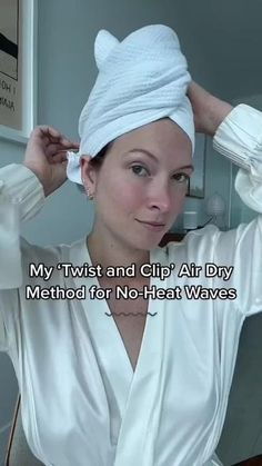 Our Founder, @Dianna Cohen, shares her technique for heatless waves using our haircare favorites as well as our newest launch, The Clips. #clawclip Long Hippie Hair, Makeup And Hairstyles, Heartless Curls, Heatless Waves, Shoulder Length Curls, Crown Affair, Curly Hair Overnight, Twisted Hair, Overnight Curls