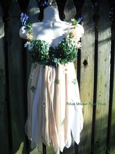 Woodland Flower Fairy Babydoll Dress Bra Costume Cosplay Dance Rave Bra Halloween Burlesque Show Girl sold by L'Amour Le Allure on Storenvy Fairy Dress Costume, Nature Costume, Bra Costume, Mother Nature Costume, Garden Fairy Costume, Fairy Costume Women, Fairy Costume Diy, Show Girl, Fairy Cosplay