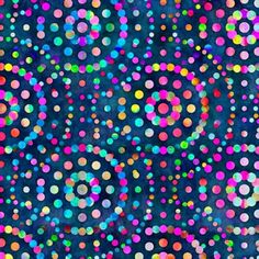 an image of colorful dots on blue background