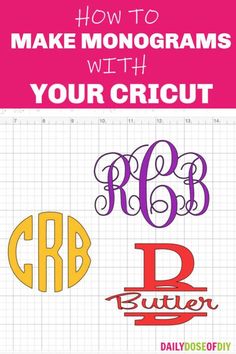 how to make monograms with your cricut font and lowercase letters