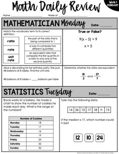 the printable math review worksheet for students to practice their numbers and place value