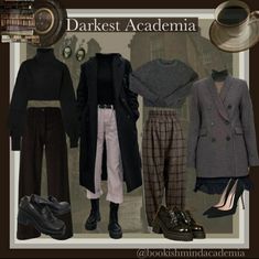 Punk Academia Outfit, Punk Academia Aesthetic, Punk Academia, Dark Academia Clothes, Academia Clothes, Dark Academia Fashion