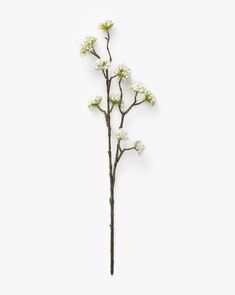 The White Blossom Stem is ideal for styling alone or as part of an arrangement in a vase. Between the delicate white petals and the nuanced stem, the faux blossom stem brings interest and dimension to your vignettes. Front Door Accessories, Holiday Entryway, Holiday Dining Room, Holiday Living Room, Faux Branches, Garden Planters Pots, Outdoor Garden Planters, White Blossom, Upholstery Bed