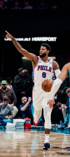 the philadelphia 76ers'paul george during game one of the eastern conference