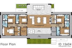 the floor plan for an apartment with two separate rooms