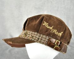 New! Hard Rock Café Baker Boy Hat Ladies One Size Corduroy Brown Retro 70s Music Rock was just added to eBay. Check it out! #eBay #eBaySeller 80s Hats Women, Aesthetic Hats Vintage, Brown Hat Outfit, Angelic Accessories, 80s Hats, 70s Hats, Hard Rock Café, Outfit Creator, Baker Boy Hat