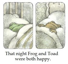 two pictures with the same person sleeping in bed, one has a frog on it's back