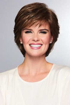 Brand: GaborType of Hair: SyntheticHead Size: AverageApprox. Weight: 2.8 ozApprox. Hair Length: Front-4.25", Crown-4.25", Sides-4.25", Back-4.25", Nape-3.5" Color(s) Shown on Model(s): Medium Brown Description: With loose layers and tapered ends, 'Joy' is the quintessentialcropped shag. Features include a sculpted nape, an eyelash bangand stylish sides to frame the face. A firm shake and a bit of fingerstyling is all that’s needed to have this looking great. Special Features:'Open wefted top for Gabor Wigs, Top Wig, Brown To Blonde, Short Hair With Layers, Hair Fibers, Light Blonde, Different Hairstyles, Short Hair Cuts For Women, Layered Hair