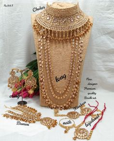 Bridal Jewelry Sets Brides, Bridal Jewellery Inspiration, Wedding Jewelry Sets Bridal Jewellery, Bridal Chura, Indian Wedding Jewelry Sets, Indian Accessories, Neck Pieces Jewelry