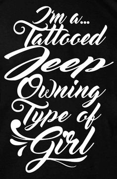 the back of a black shirt that says i'm tattooed and coming type of girl